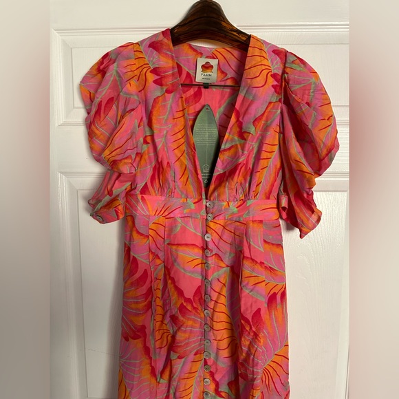 NWT FARM RIO MIDI DRESS - Picture 2 of 10